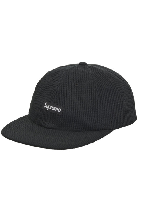 Supreme Polartec Waffle Small Box 6-Panel Black