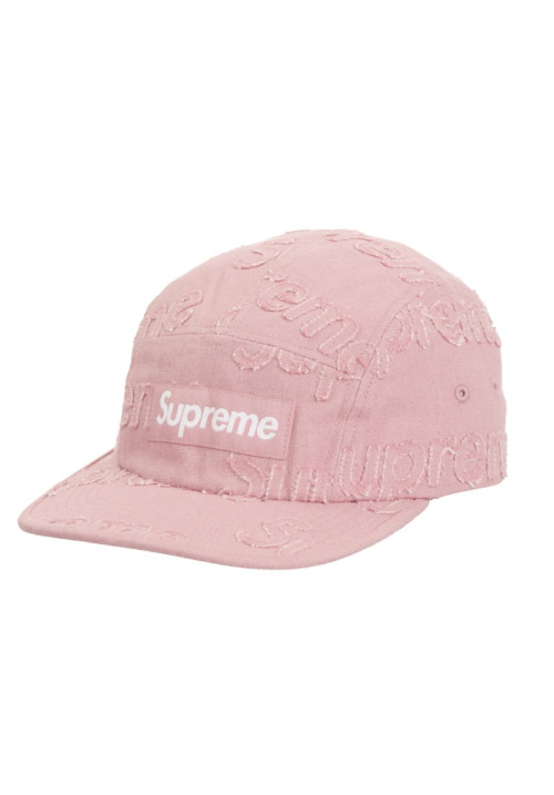 Supreme Lasered Denim Camp Cap Pink