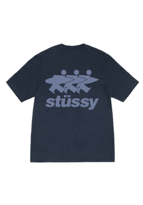 Stussy Surfwalk Pigment Dyed Tee Navy