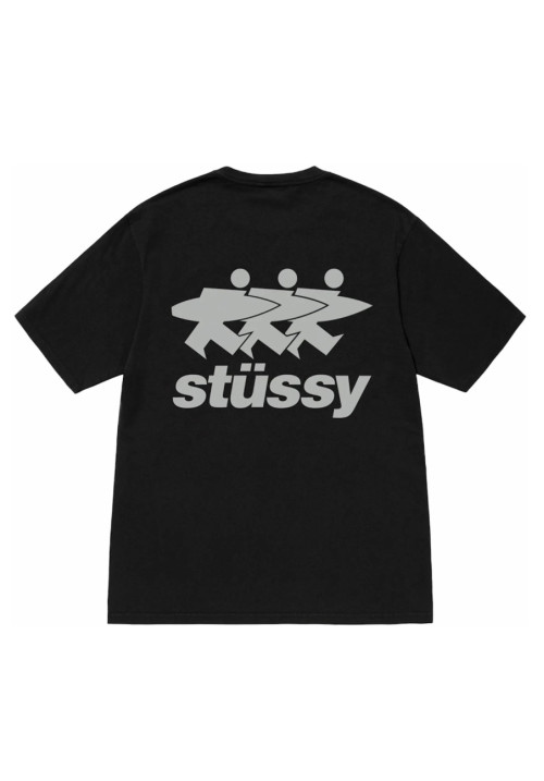 Stussy Surfwalk Pigment Dyed Tee Black